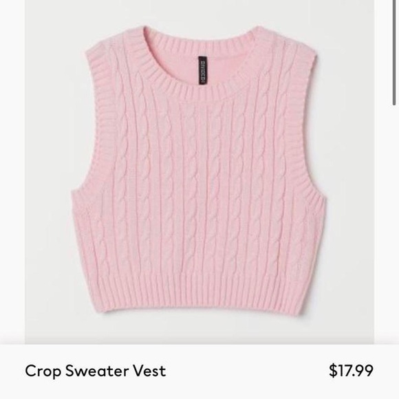 H&M Cropped Knit Sweater Vest - Picture 2 of 2